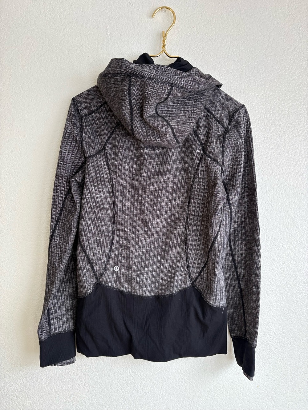 lululemon Womens athletica Heathered Gray Hooded Zip Jacket - Picture 2 of 4